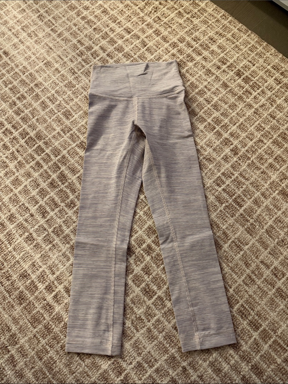 lululemon athletica Heathered Light Gray High-Waist Leggings